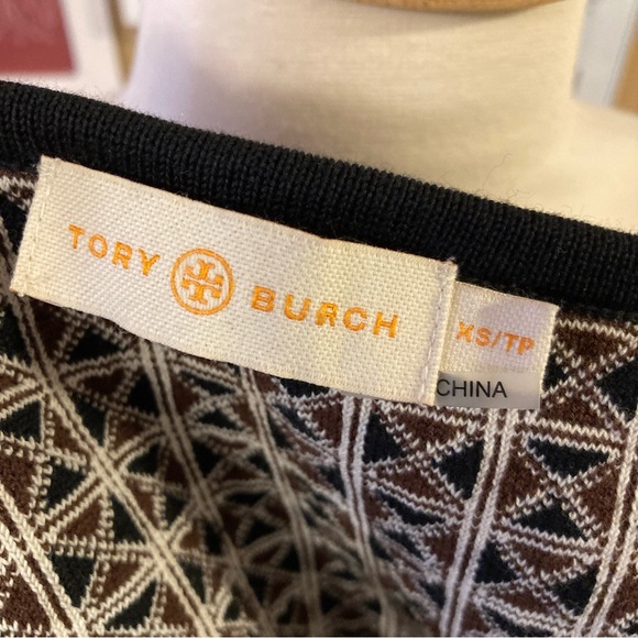 Tory Burch Shadow Mix Geo Jacquard Print Dress - Picture 11 of 12
